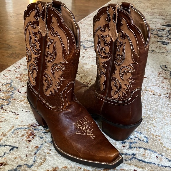 Ariat Shada Leather Western Mid-Calf Cowboy Boots 6.5 EUC - Picture 13 of 13